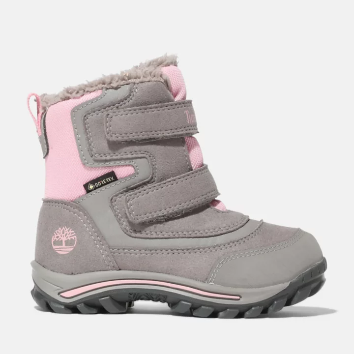 Bota de inverno impermeável Chillberg para criança pequena, na cor cinza.