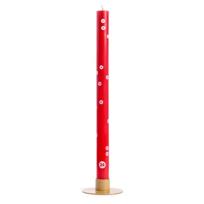 Stabkerze XMAS Countdown, Rot