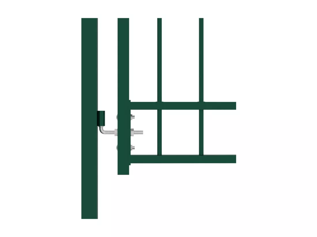 Portail de cl?ture avec pointes Acier 100x100 cm Vert
