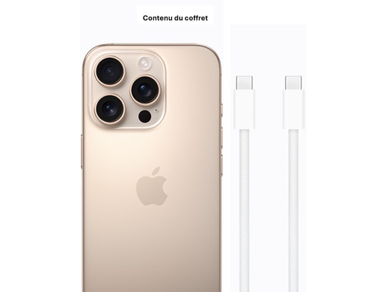 APPLE - iPhone 16 Pro Max Titane Sable 256 Go