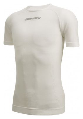 Sous-Maillot Manches Courtes Santini Rete Blanc