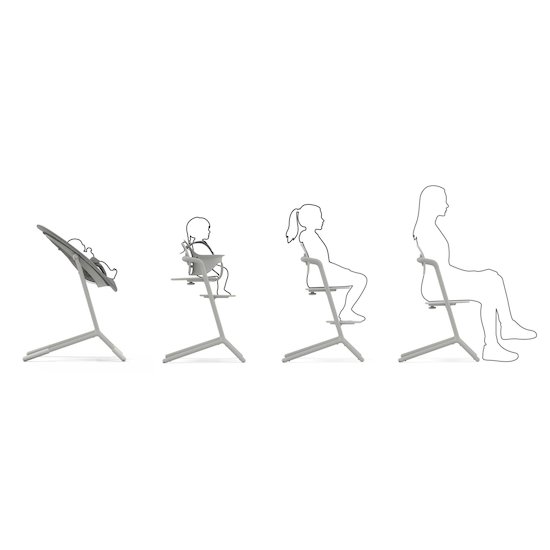 Chaise haute Lemo 4-en-1   Suede Grey        de               CYBEX