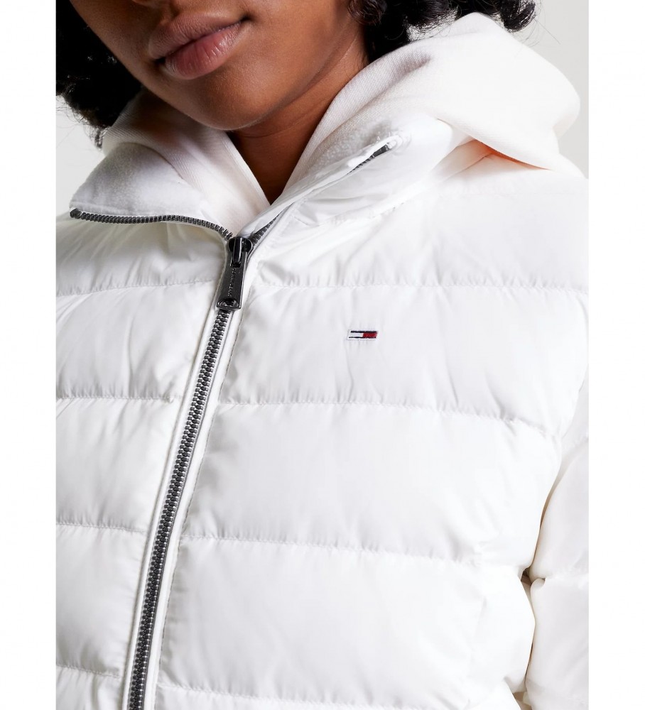 Jaqueta Tommy Jeans Essential Slim Fit com Capuz, Branca