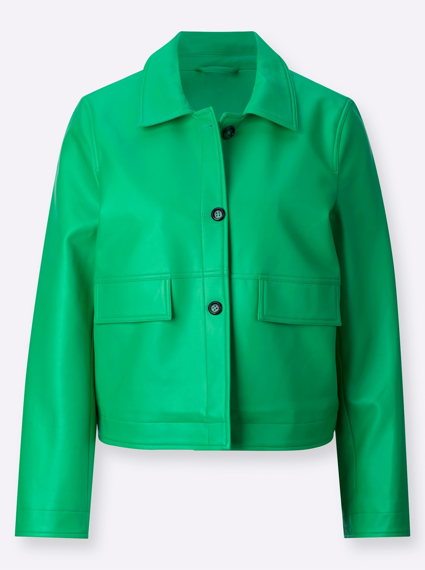Inspirationen Lederimitatjacke ohne Kapuze
