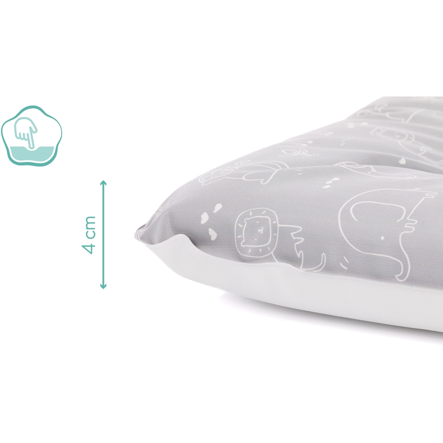 fillikid Wickelauflage Softy Safari grau 53x70 cm