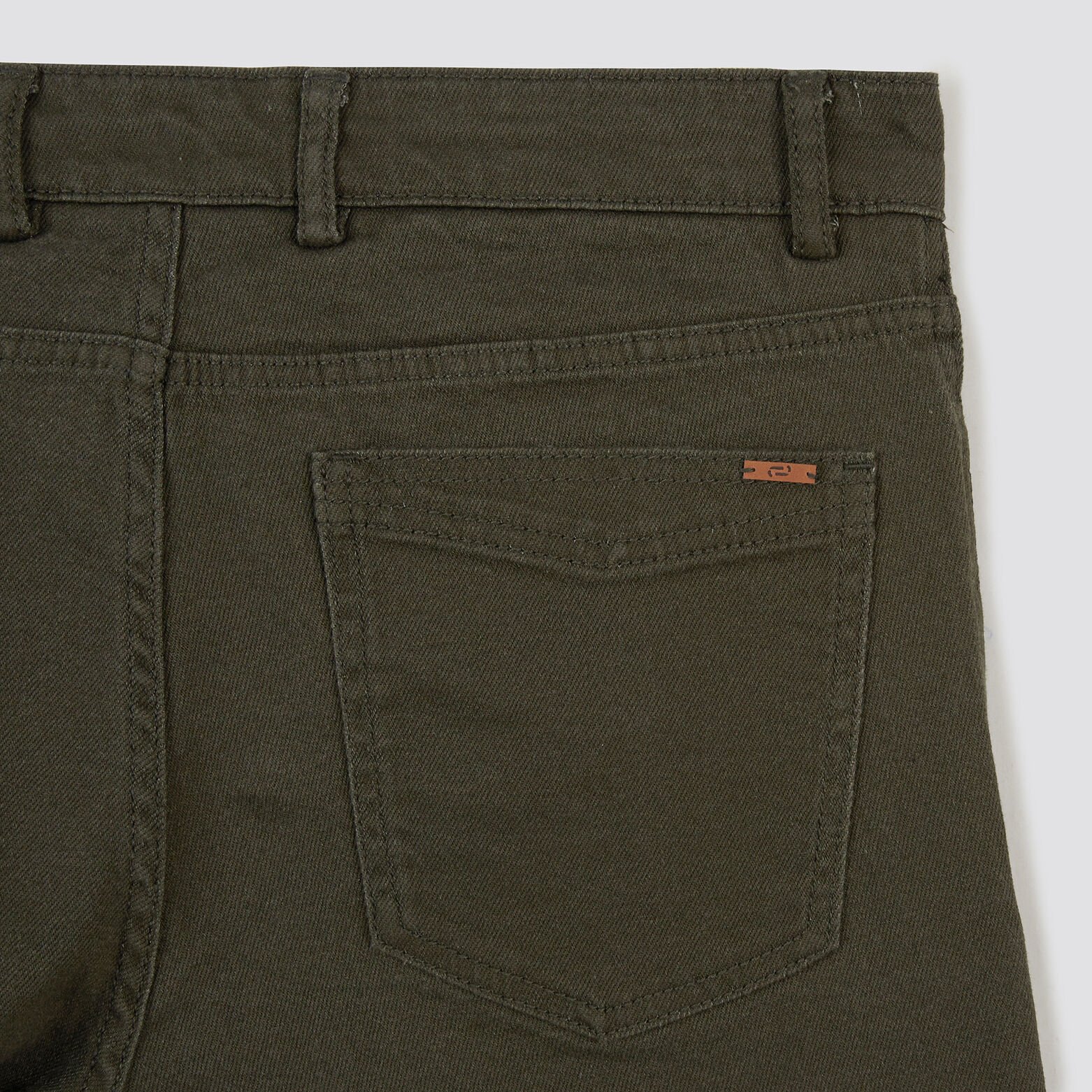 Pantalon slim cinq poches Vert kaki
