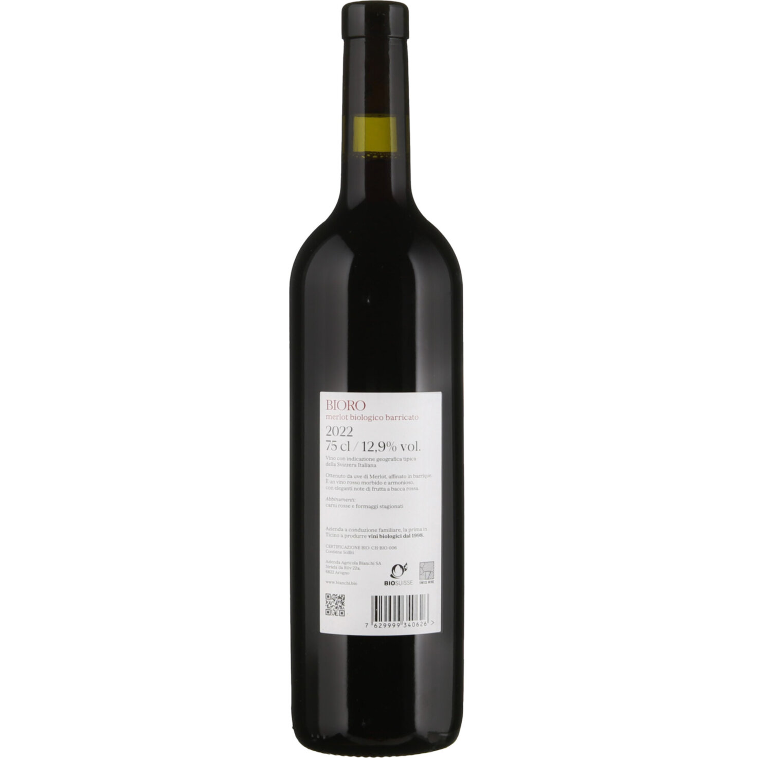 Ticino IGT Merlot Bioro -75cl