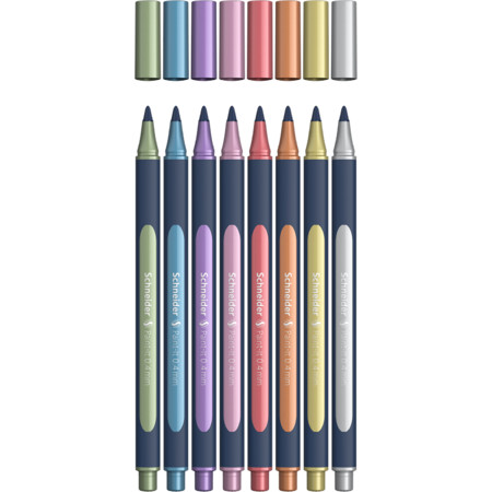 Schneider Paint-It 050 Metallic Rollerball 8er-Etui Tintenroller - 0.4 mm
