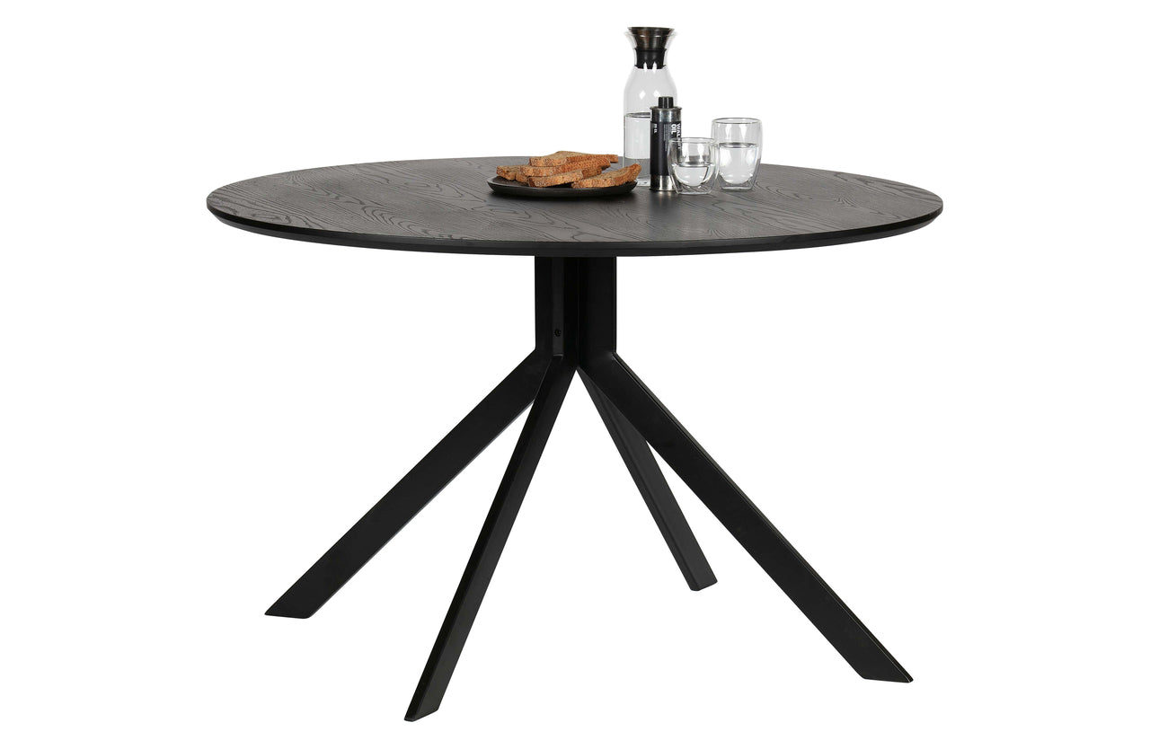 WOOOD Bruno Eettafel - Ã 120 cm - Zwart