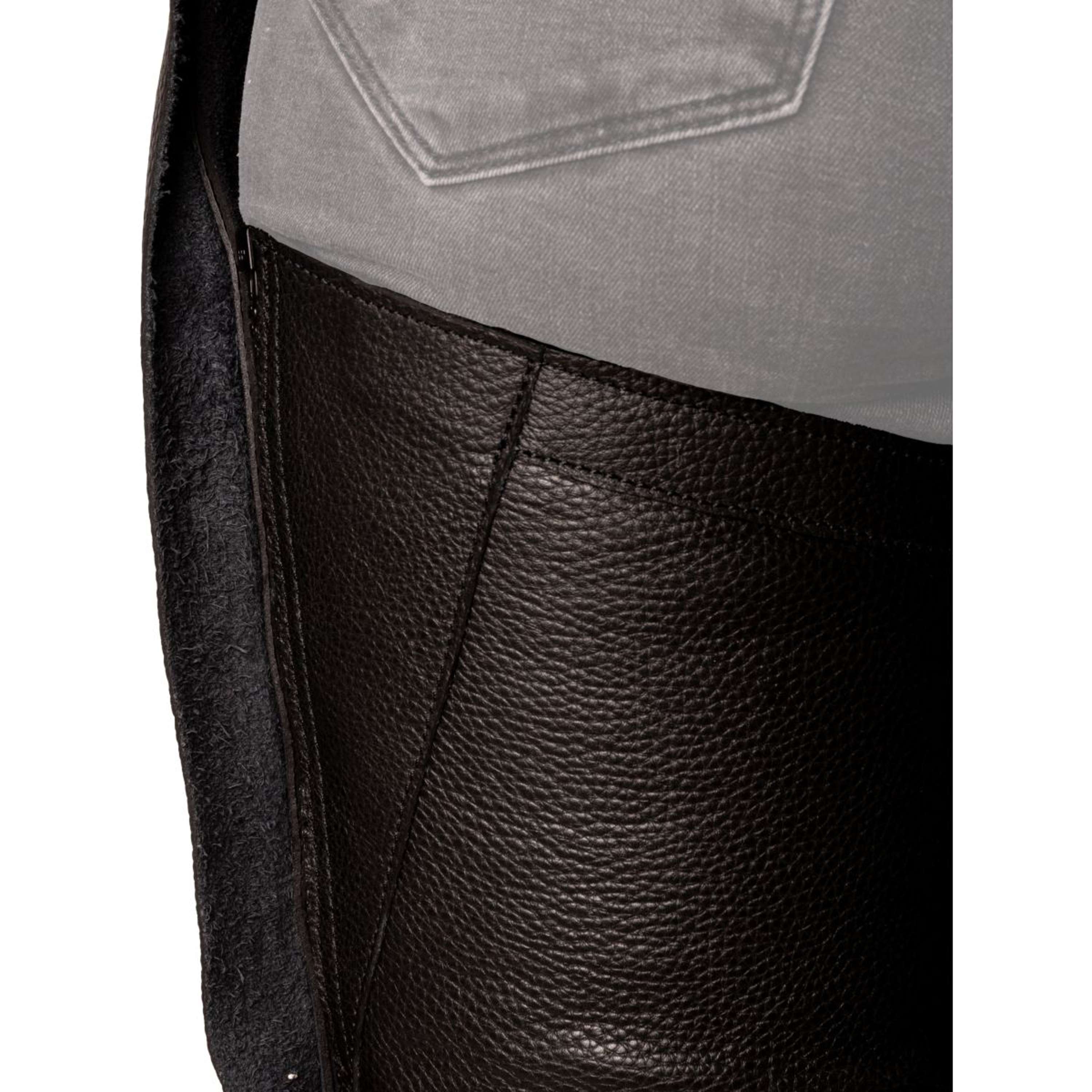 Dyon Lange Chaps Leer Standard Zwart
