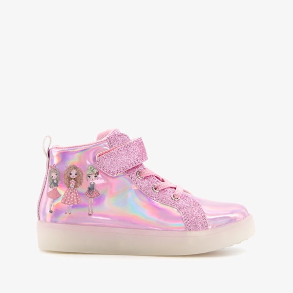 Blue Box hoge meisjes sneakers met lichtjes