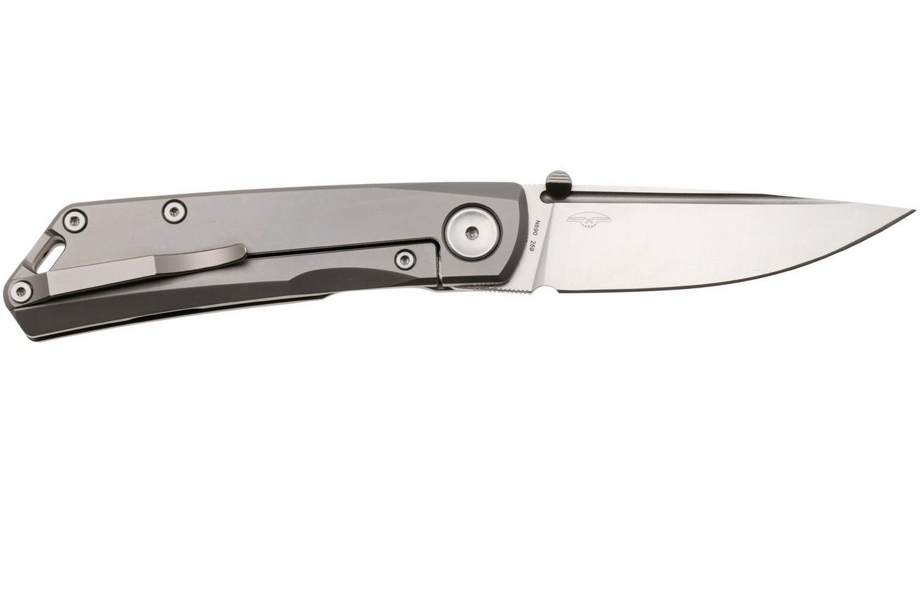 Real Steel Luna Boost 7071-2 Satin N690, Grey Titanium, zakmes, Poltergeist design