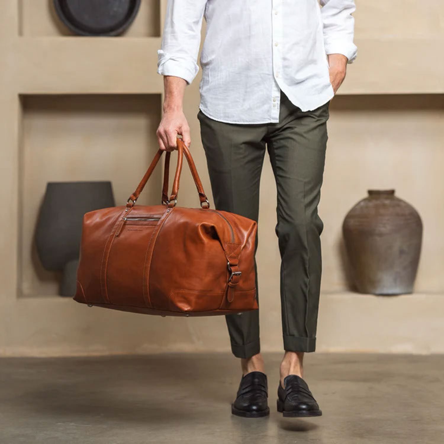 The Chesterfield Brand Cavoli Travelbag cognac