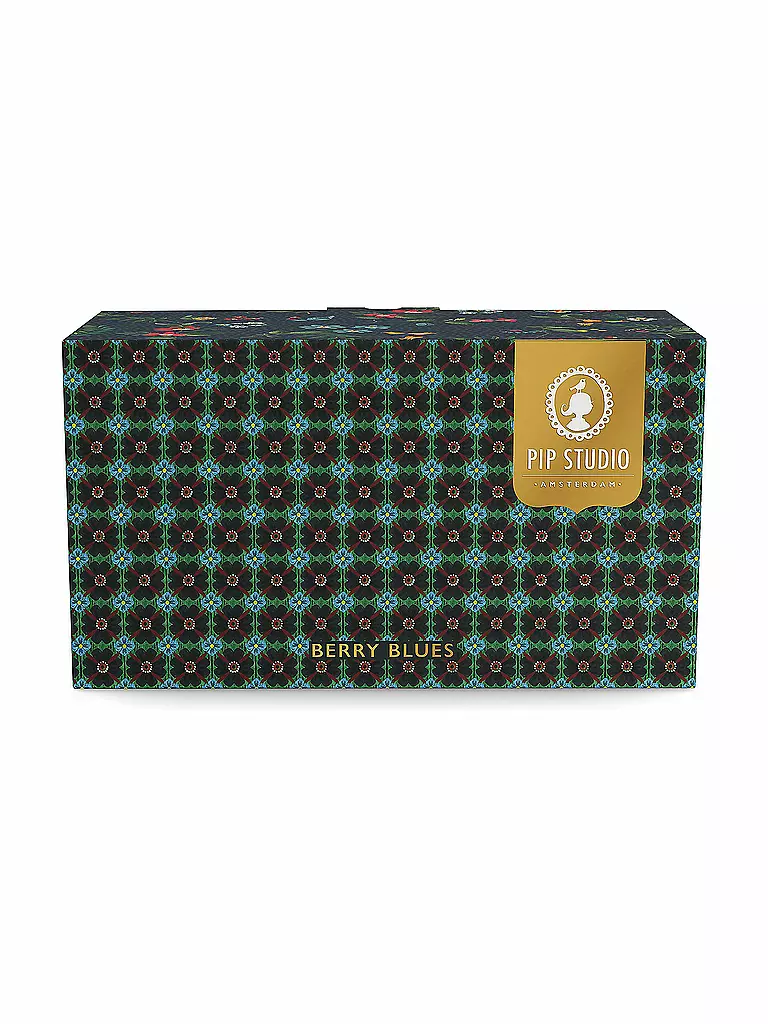 PIP STUDIO Espressotasse mit Untertasse 2-er Set BERRY BLUES 120ml Blue dunkelblau