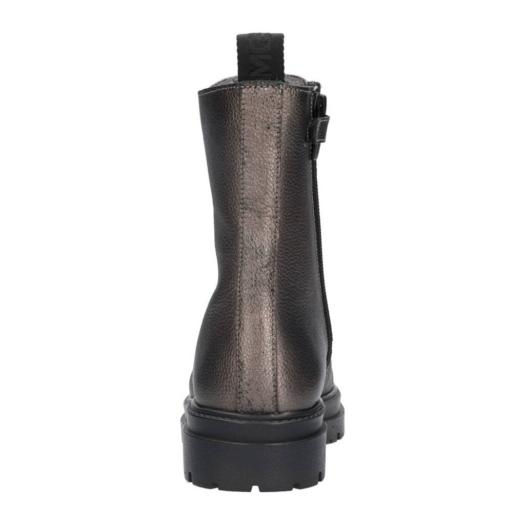 Mexx leren veterboots brons