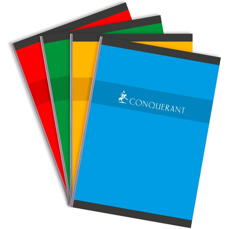Cahier broché Conquérant A4 - 21 x 29,7 cm petits carreaux 192 pages