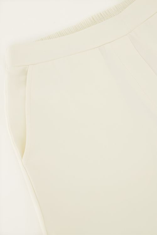 Off-white pantalon met elastiek