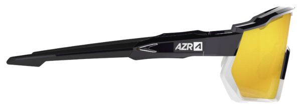 Coffret Lunettes AZR Pro Race RX Noir/Blanc Verni / Écran hydrophobe Or