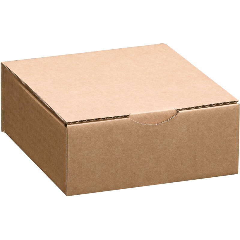 Boîte postale kraft brun simple cannelure H 6 x L 15 x P 15 cm