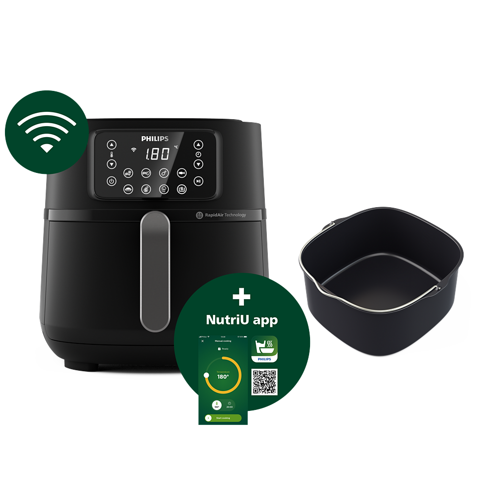Philips - Airfryer XXL Connected - HD9285/93 - Sund madlavning uden olie