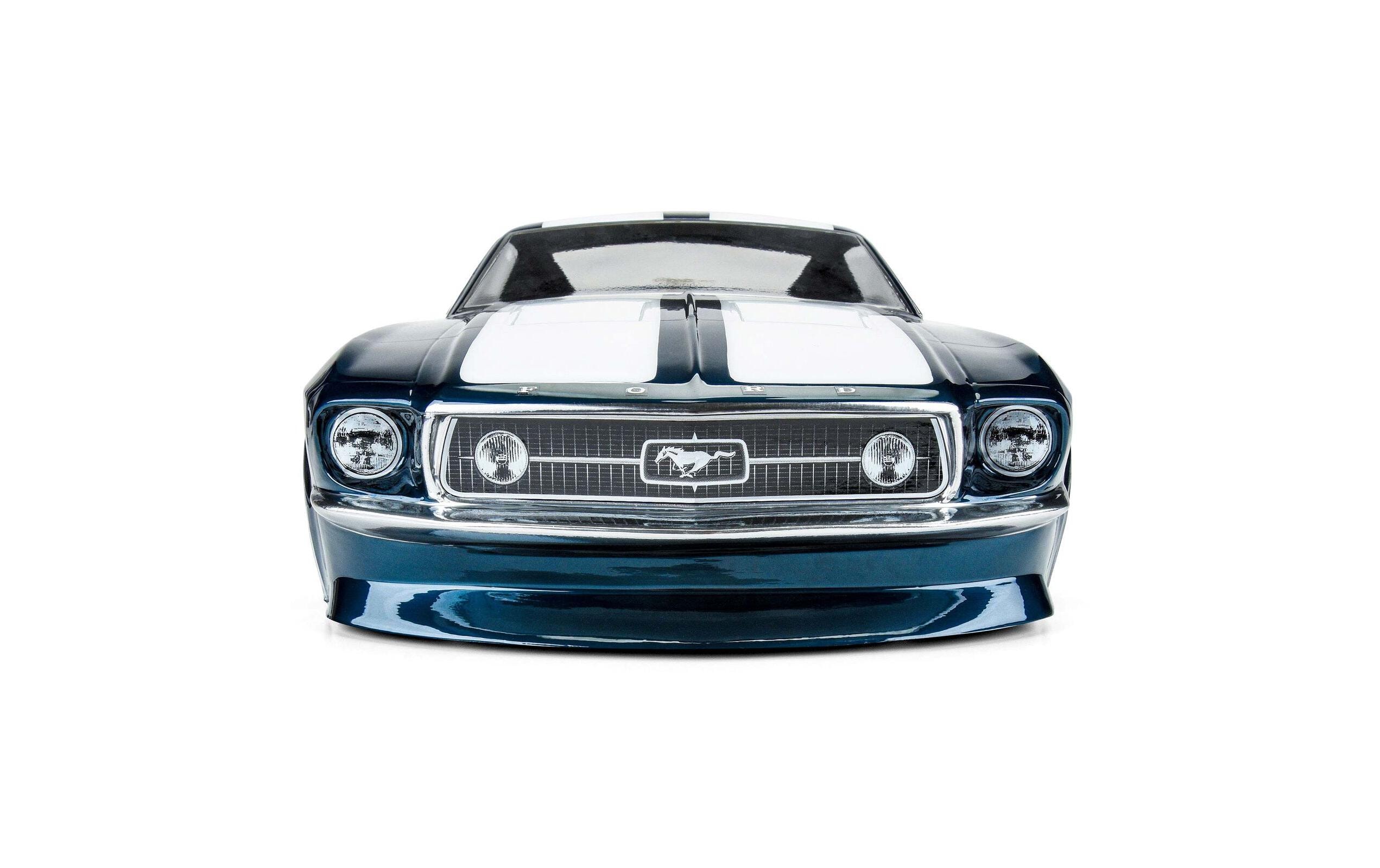 Karosserie Ford Mustang 1967 Drag unlackiert, 1:10Dragster Karosserie, ideal für Losi 22S