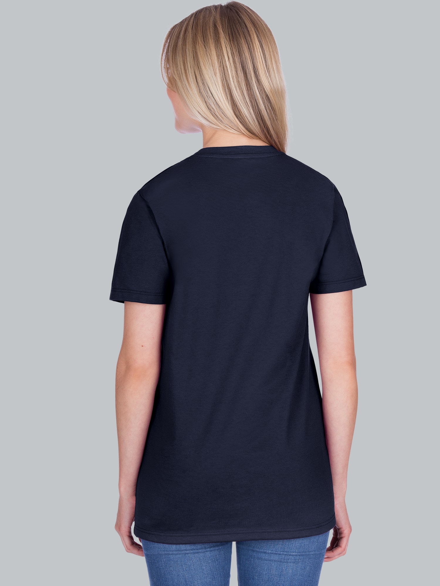 Slim Fit T-Shirt aus DELUXE Baumwolle Navy