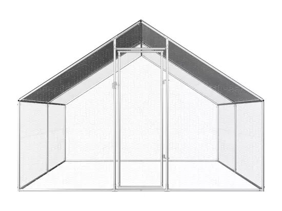 Poulailler d'extérieur 2,75 x 4 x 1,92 m Acier galvanisé