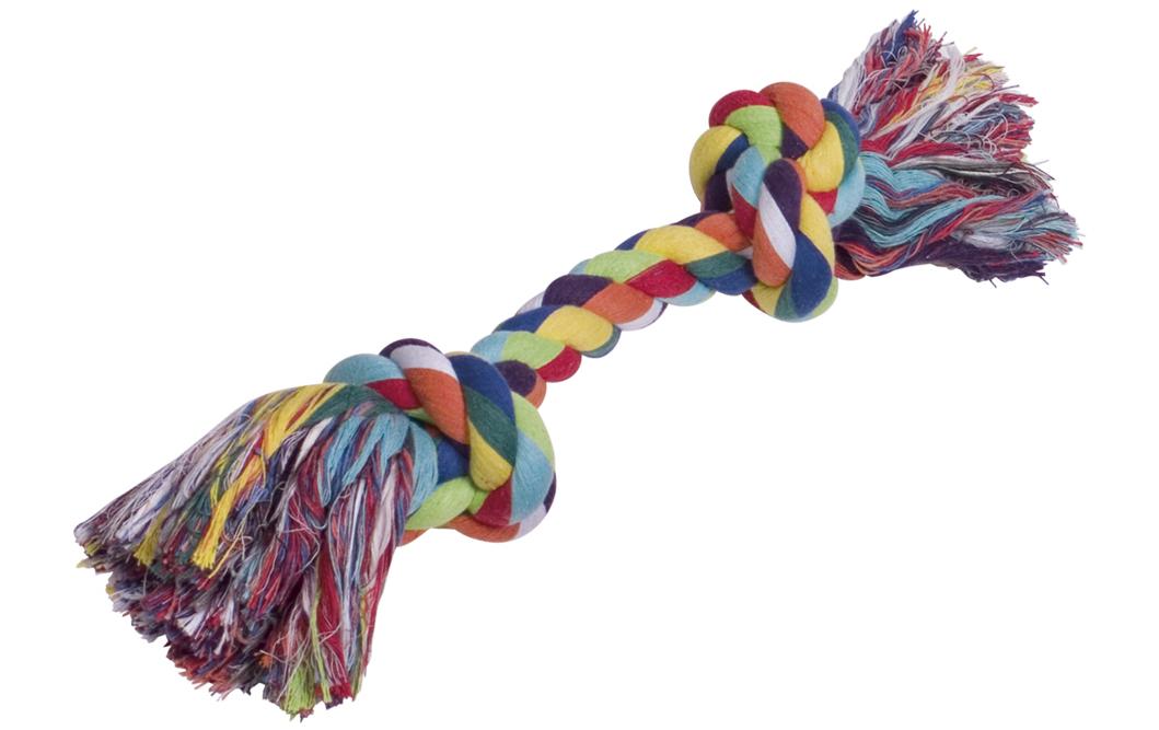 Hunde-Spielzeug Knotenseil, MehrfarbigSpielseil für Hunde - 40 cm