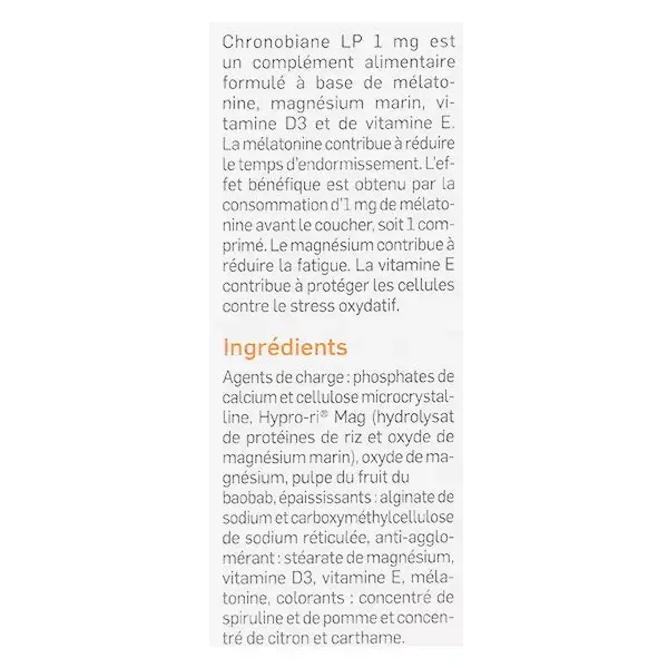 Pileje Chronobiane LP 1mg 60 comprimés