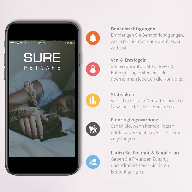 Grande chatière SureFlap Connect à puce électronique