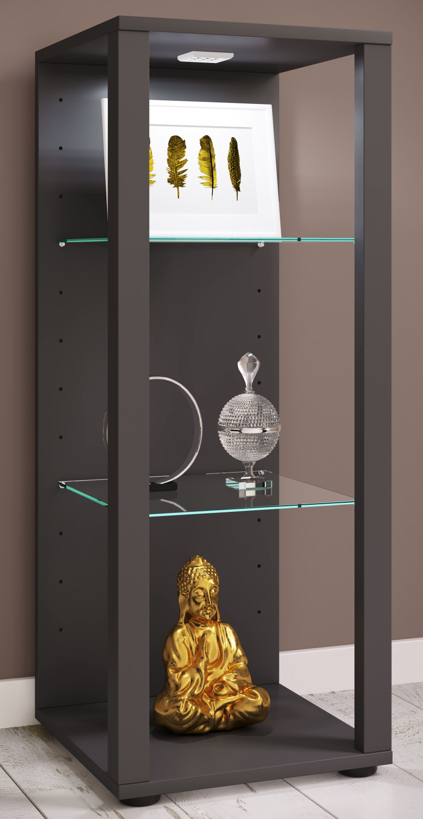 Vitrine GLASOL M - anthrazit - 35x90 cm
