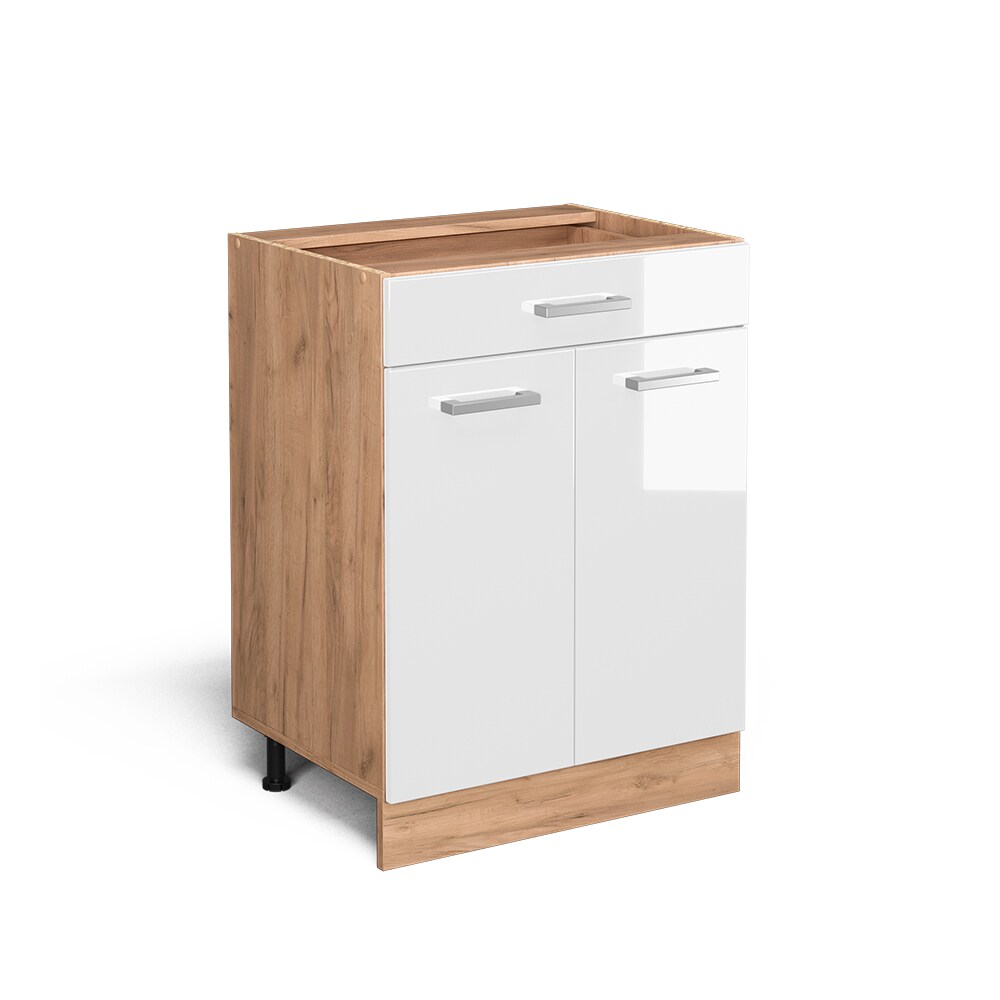 Vicco Schubunterschrank Küchenschrank Küchenzeile R-Line 60 cm Goldkraft Weiß