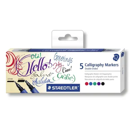 STAEDTLER® Kalligraphiemarker duo, 5 Stück