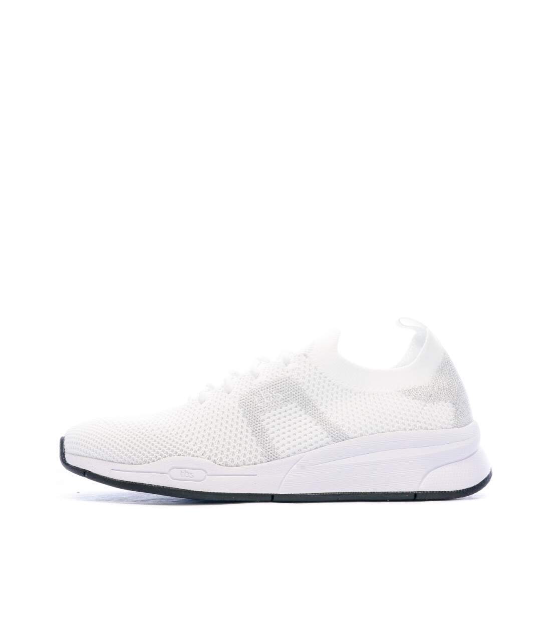 Baskets Blanche/Argent Femme TBS Calinee