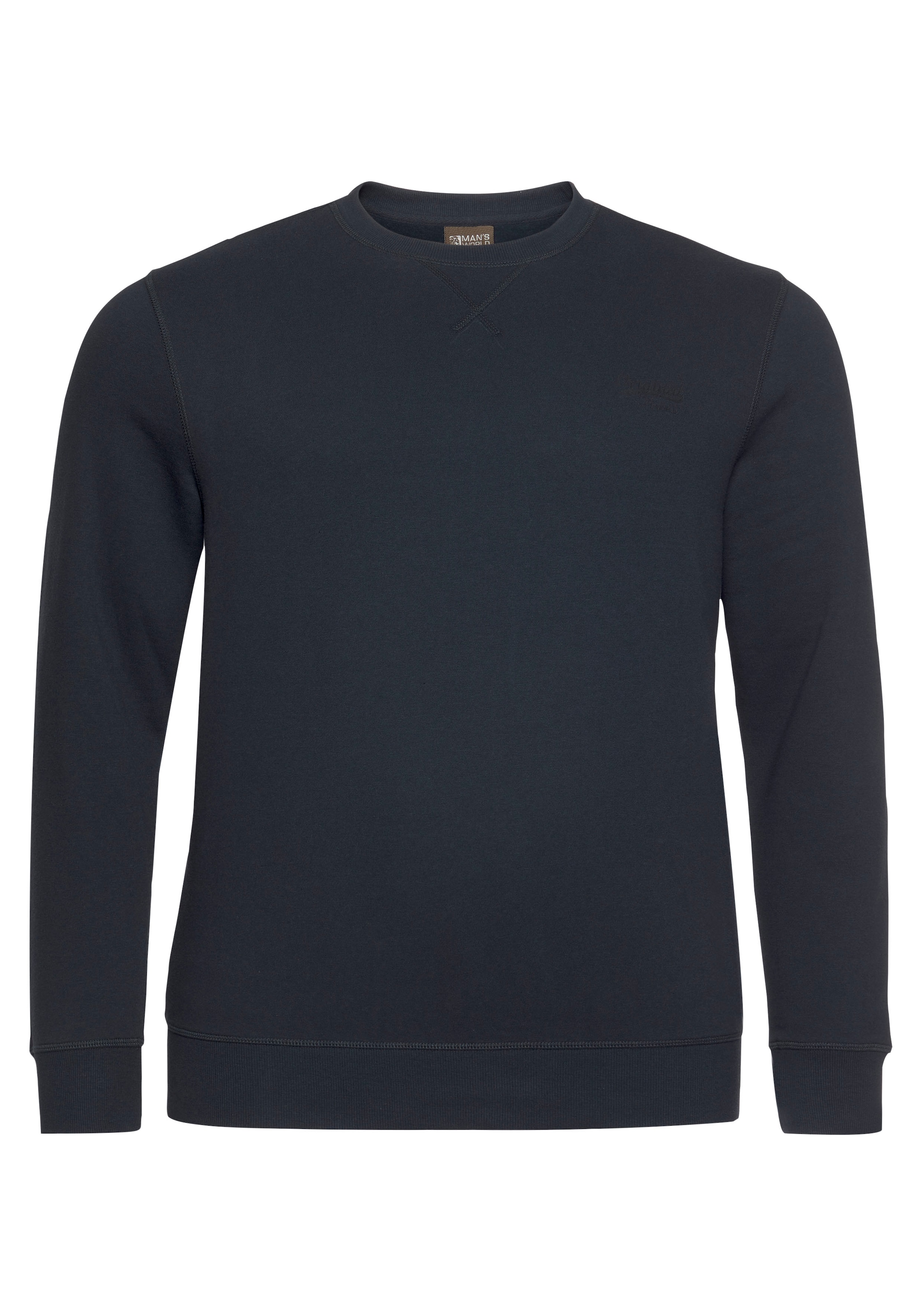 Man's World Sweatshirt , Langarm,  Basic-Stil,  unifarben,  Rundhalsausschnitt