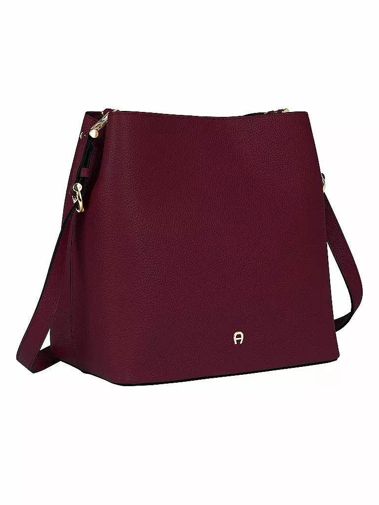 AIGNER Ledertasche - Bucket Bag DELIA Medium dunkelrot