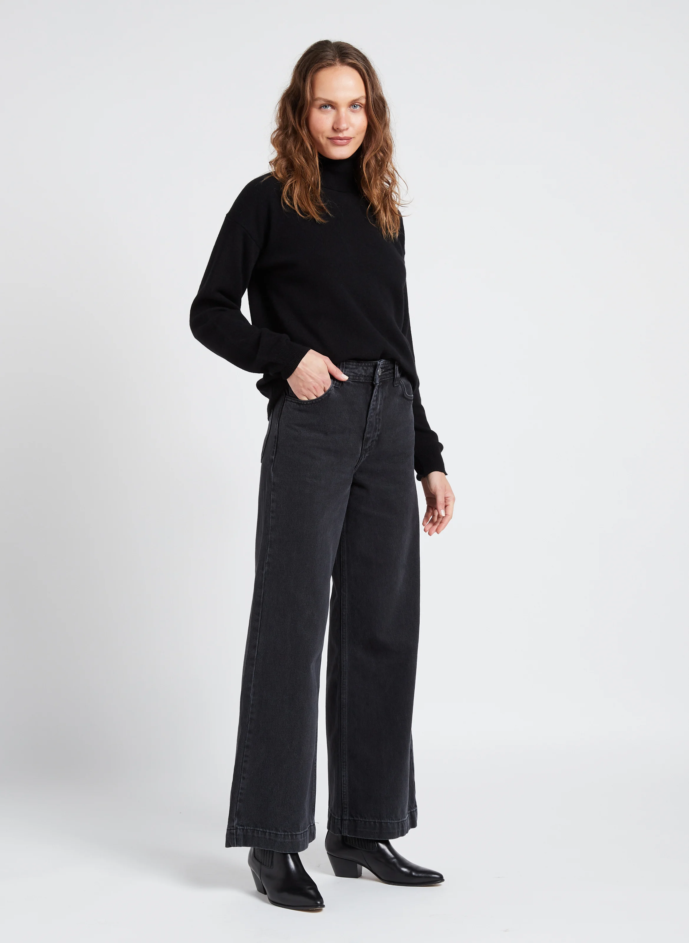 Jean baggy en coton | Noir