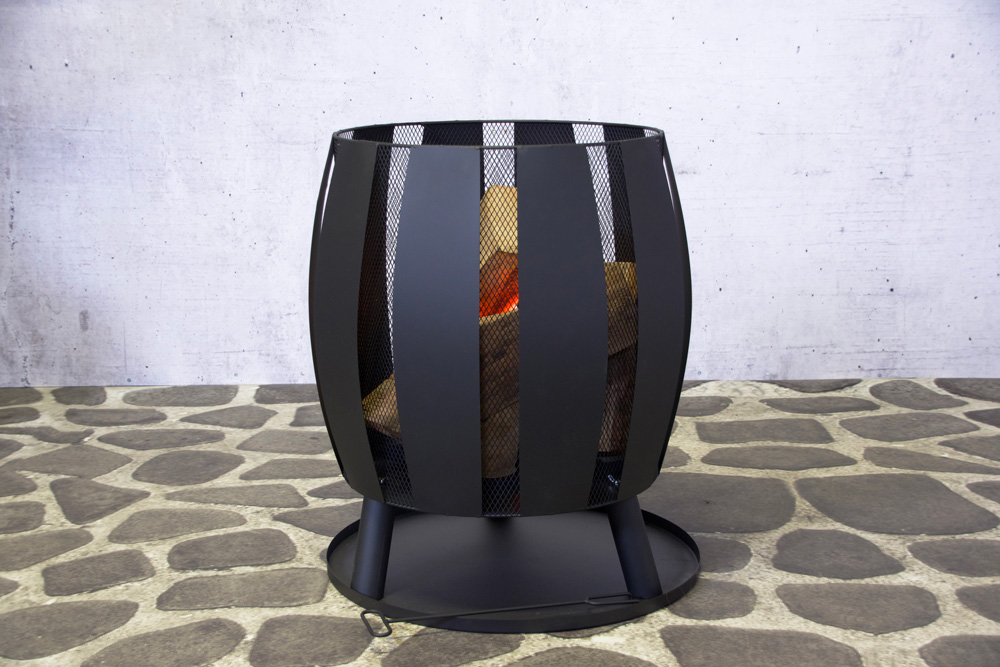 Sens-line tulip brasero / foyer de jardin - noir