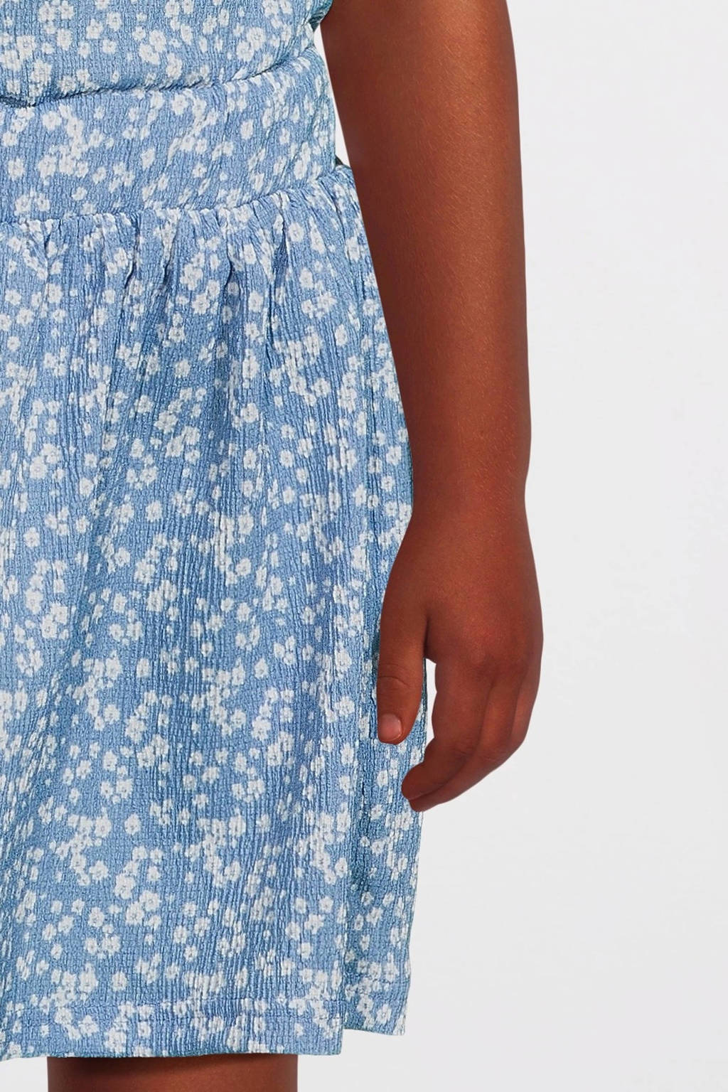 VERO MODA GIRL rok VMHAYA met all over print en textuur blauw/wit