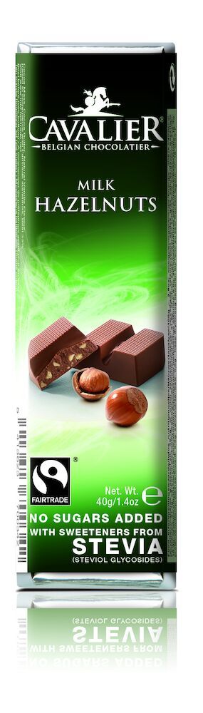 Cavalier Bar melk hasselnøtt 40g stevia
