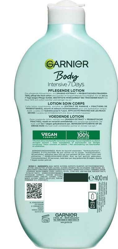 Garnier - Body Intensive 7 Days - Bodylotion - Mango - 400ml