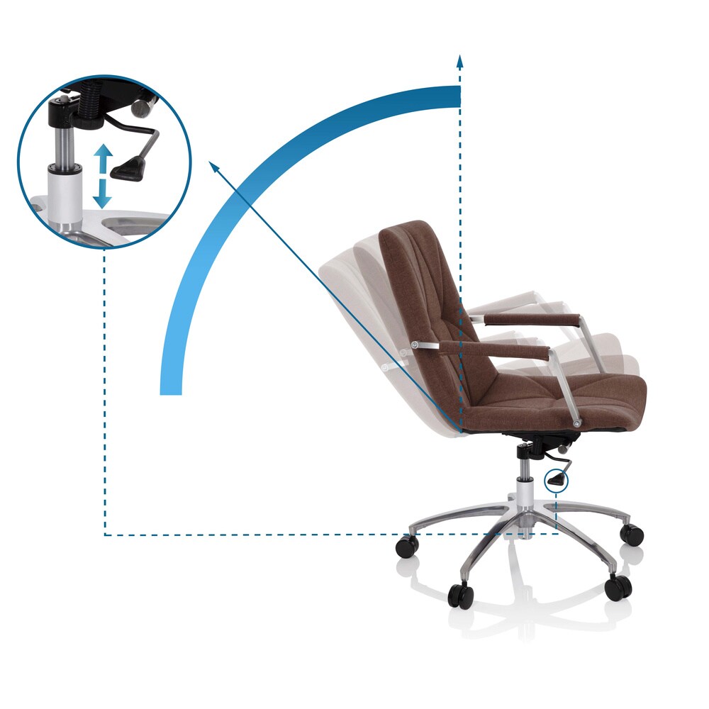 Home Office Bürostuhl SARANTO II Stoff mit Armlehnen hjh OFFICE