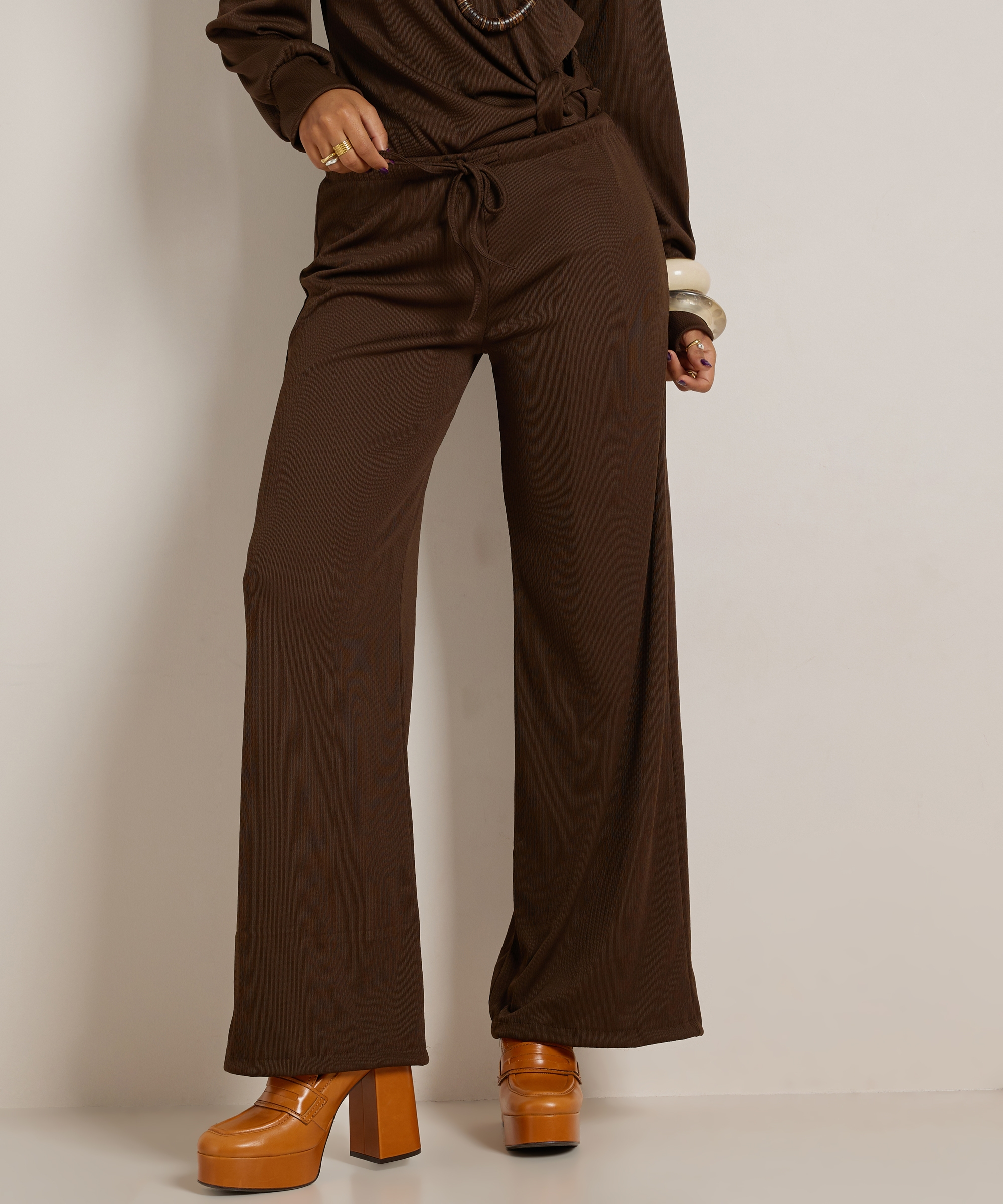wide fit broek structuur