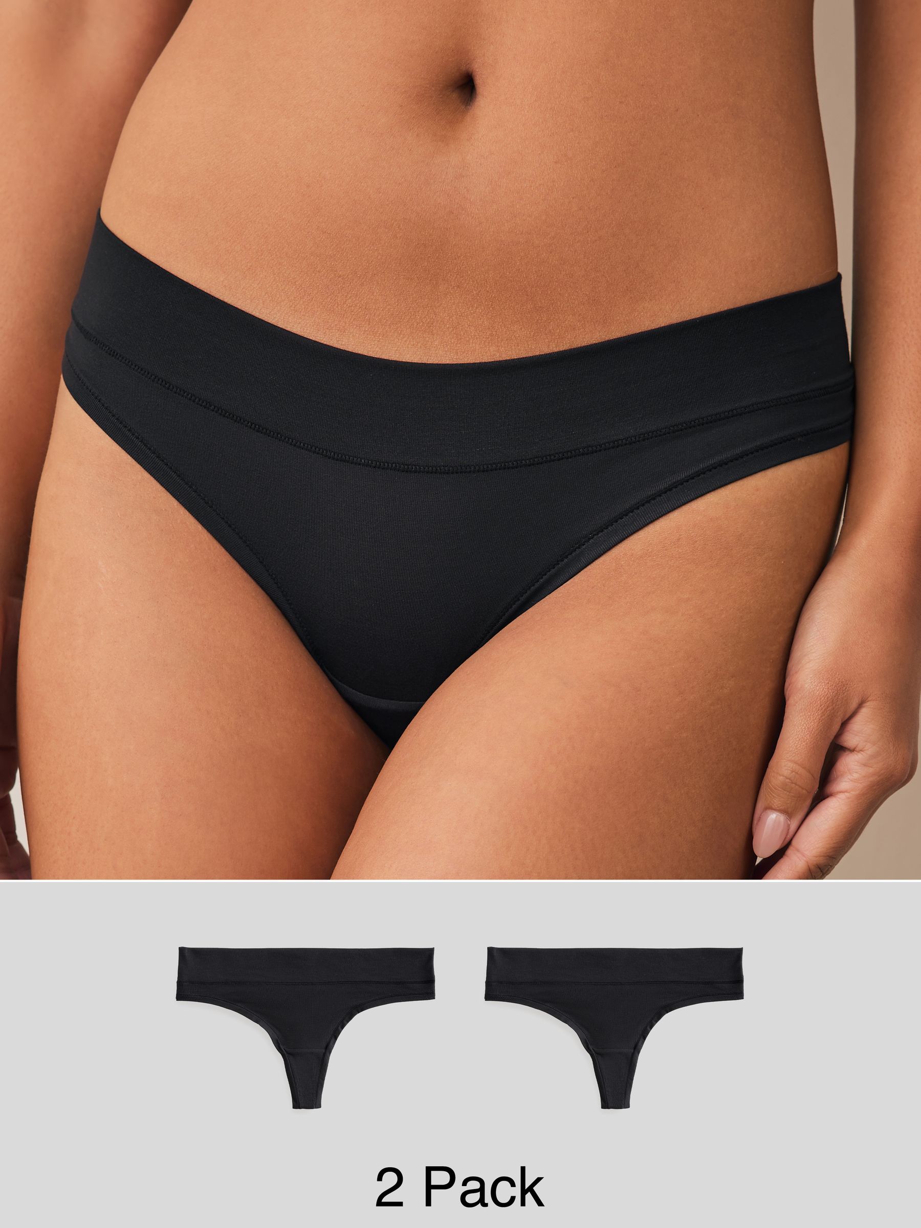 Zwart - Ultimate Comfort Knickers 2 Pack