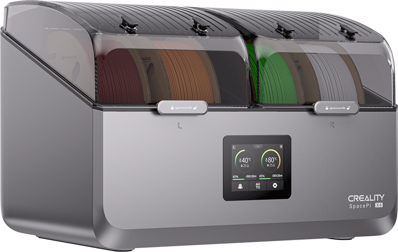 Creality  SpacePi X4 Filament Trockenbox    Smarte Filament Trocknung mit zwei unabhängigen Kammern