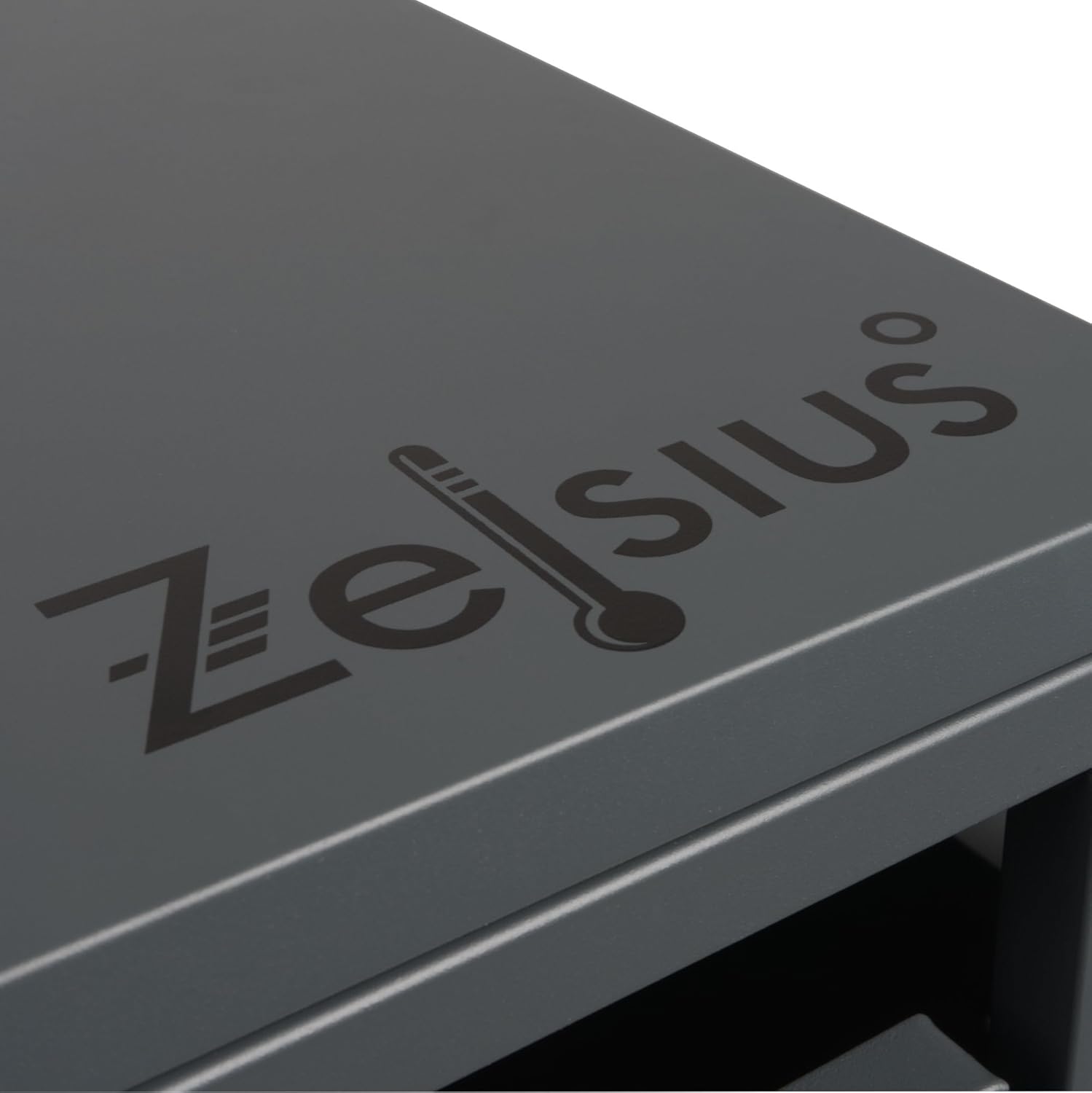 Zelsius Mülltonnenbox 4 Tonnen | 120-240 Liter | Anthrazit RAL 7016 | Tür in hellgrauer Holzoptik inkl. Erweiterungsmöglichkeit | Aufbewahrungsbox für Mülltonnen, Mülltonnenbox 4er