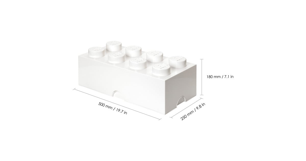 Room CopenhagenLEGO Storage Brick 8 Wit opbergdoos  (Wit)