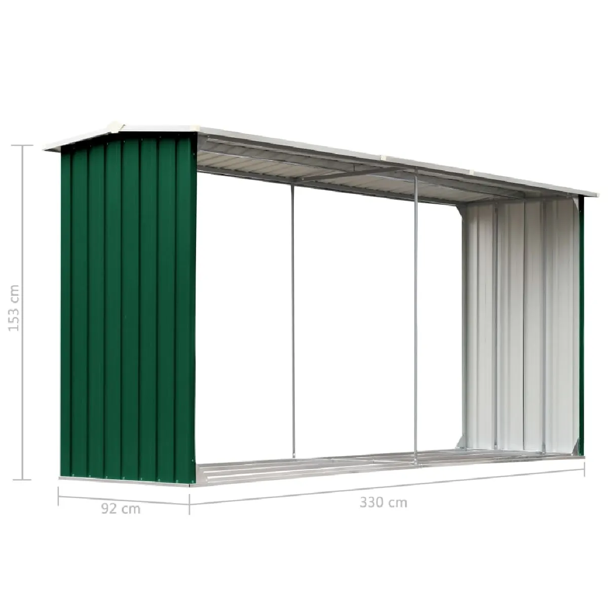 vidaXL Abri de stockage de bois - Vert