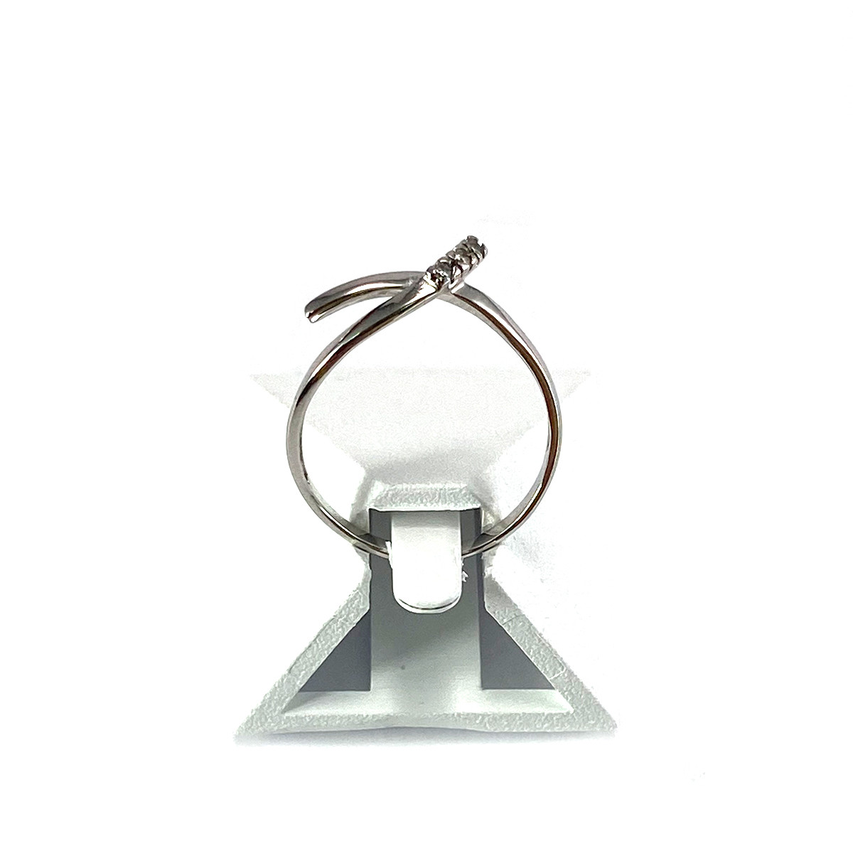 Bague d'occasion or 750 blanc diamants