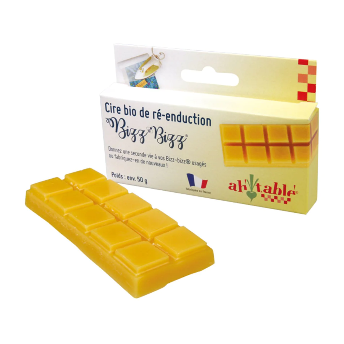 Cire bio de ré-enduction pour emballage réutilisable 50 g Ecodis